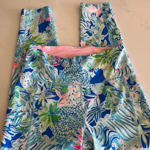 Lilly Pulitzer Beachy S Luxletic  Blue Patterned Leggings